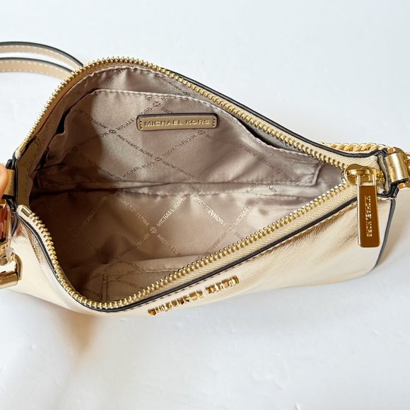 Michael Kors Jet Set MD Pochette Shain Xbody Bag + Card Case Wallet Giftable Box - Picture 10 of 14